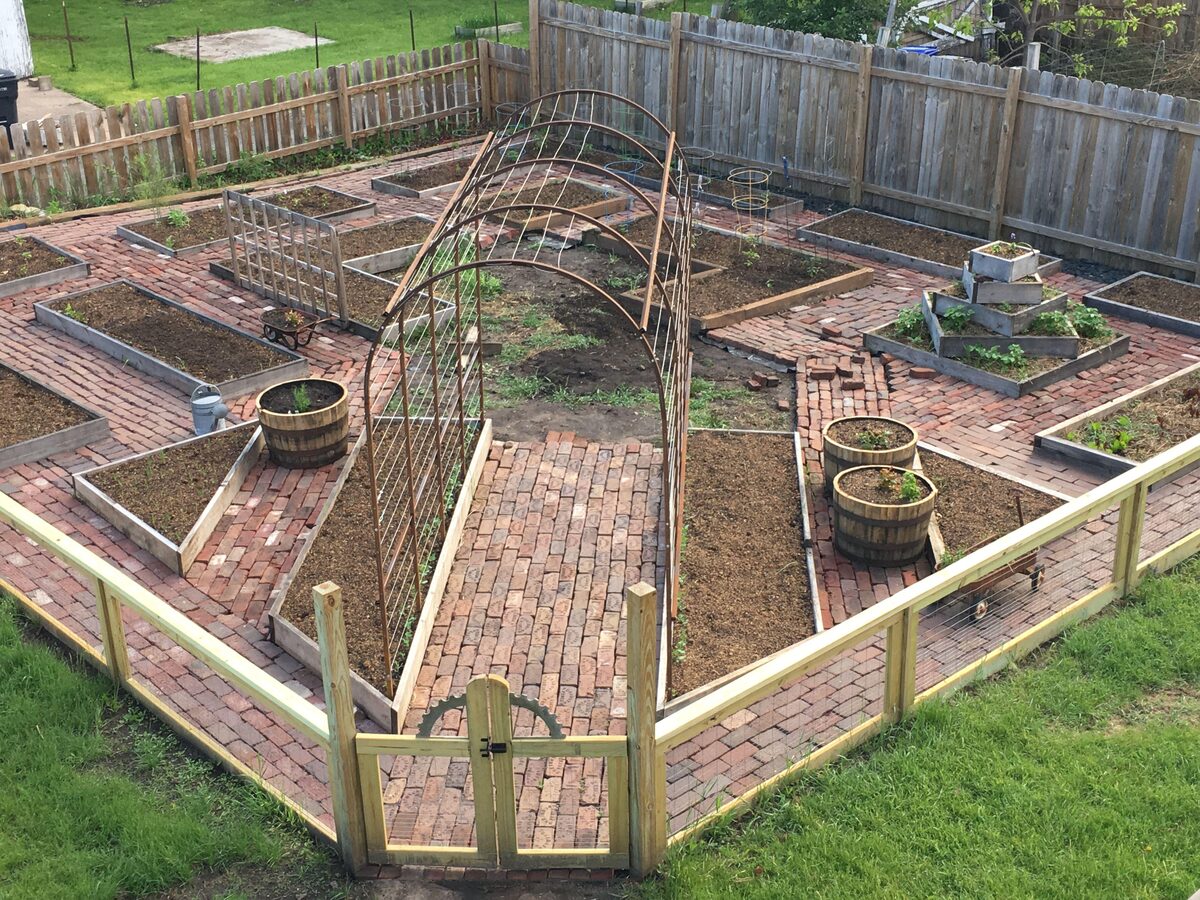 Garden-bed and outdoor area example